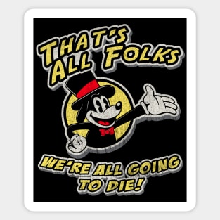 That's All Folks Vintage Cartoon Sticker